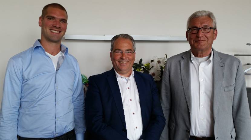 Van links naar rechts:. Frank Davidse, André van der Reest, Karel Kerckhaert